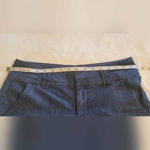 Elle Wide Leg Low Rise Dark Blue Denim Jeans Size 8 - Picture 11 of 13